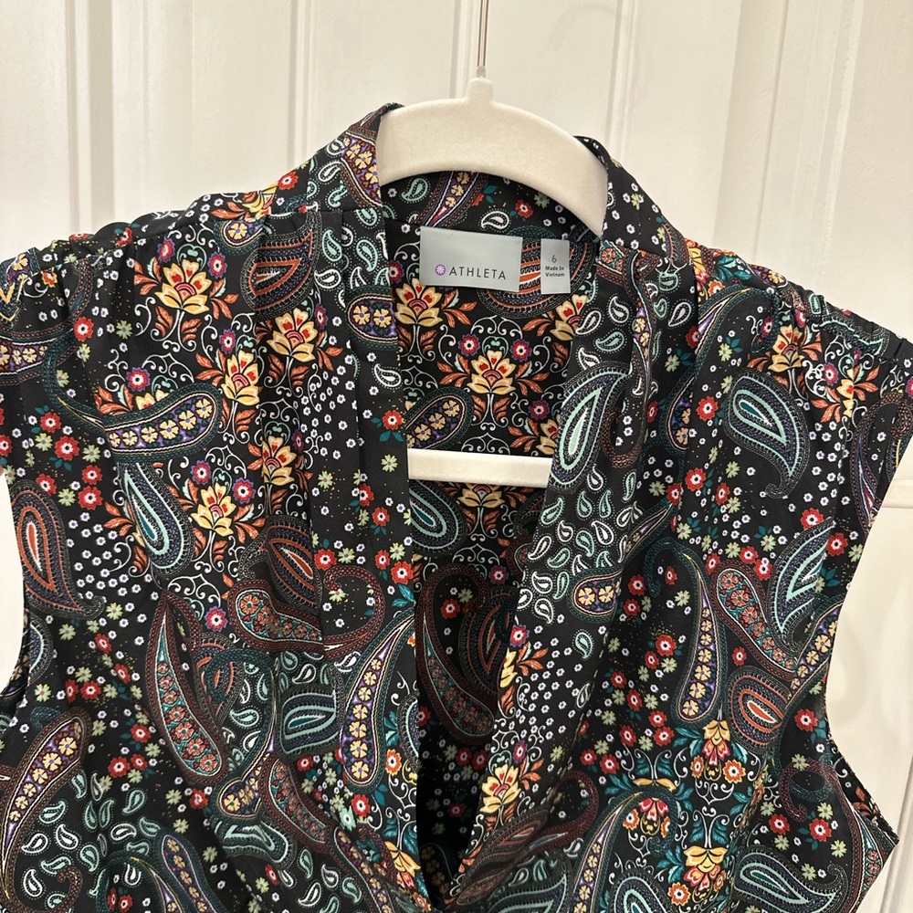 Athleta Dahlia Paisley Sleeveless Dress - 6 - Picture 8 of 13